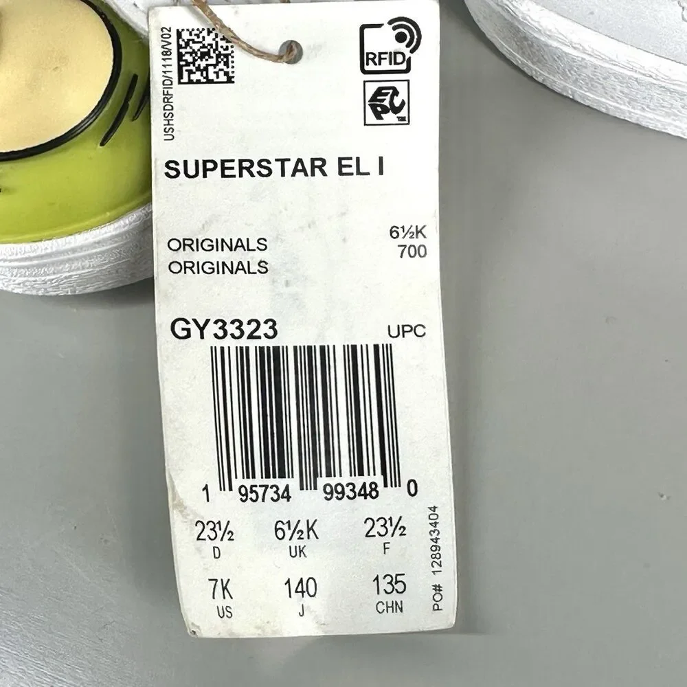 ADIDAS Shoes SIMPSONS X SUPERSTAR KANG AND KODOS  WHITE GY3322 Toddler SIZE 7K - Picture 8 of 11